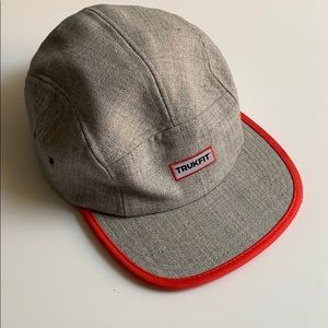 “Trukfit” Gray Panel Hat w/ Red Rim